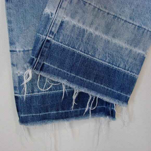 J Brand Joan High Rise Wide Leg Jeans Blissed Out Boho Raw Frayed Hem Tall 26 - Picture 10 of 15